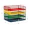 Mind Reader Stackable Paper Tray, Classroom Organizer, File Storage, Teachers, Metal Mesh, 4 Pcs., Multi-Colored